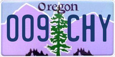 OR license plate 009CHY