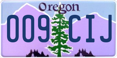 OR license plate 009CIJ