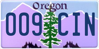 OR license plate 009CIN