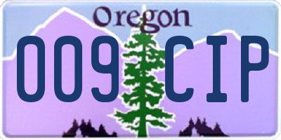 OR license plate 009CIP