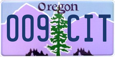 OR license plate 009CIT