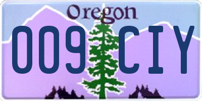 OR license plate 009CIY