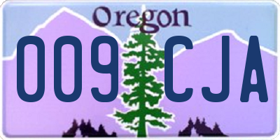 OR license plate 009CJA