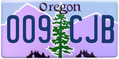 OR license plate 009CJB