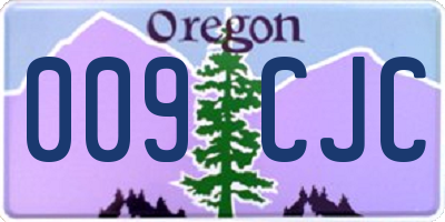 OR license plate 009CJC