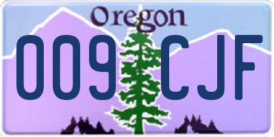 OR license plate 009CJF