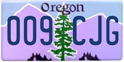 OR license plate 009CJG