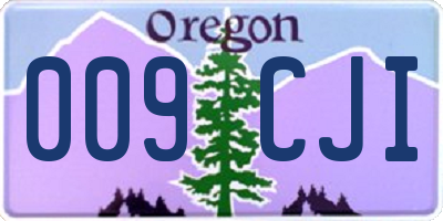 OR license plate 009CJI