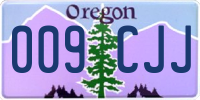 OR license plate 009CJJ