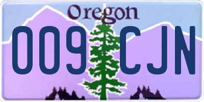 OR license plate 009CJN