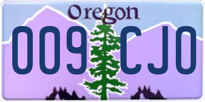 OR license plate 009CJO
