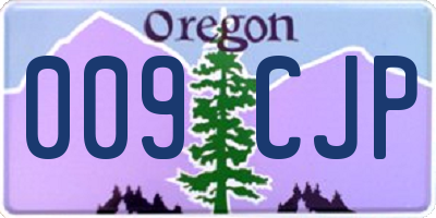OR license plate 009CJP