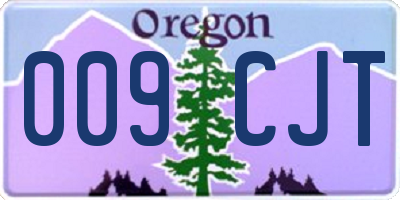 OR license plate 009CJT