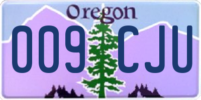 OR license plate 009CJU
