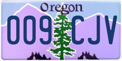 OR license plate 009CJV