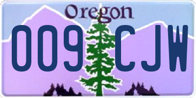 OR license plate 009CJW