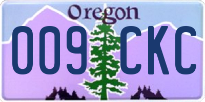 OR license plate 009CKC