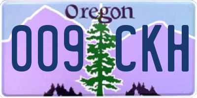 OR license plate 009CKH