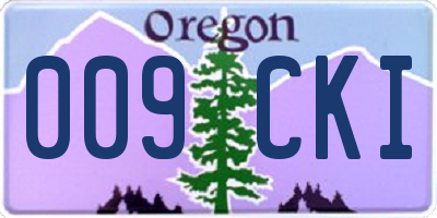 OR license plate 009CKI