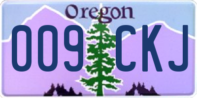 OR license plate 009CKJ