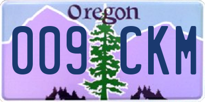 OR license plate 009CKM
