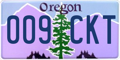 OR license plate 009CKT