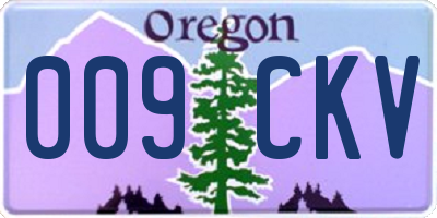 OR license plate 009CKV