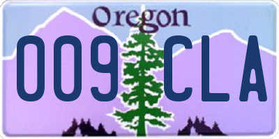 OR license plate 009CLA