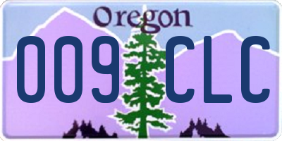 OR license plate 009CLC