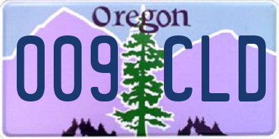 OR license plate 009CLD