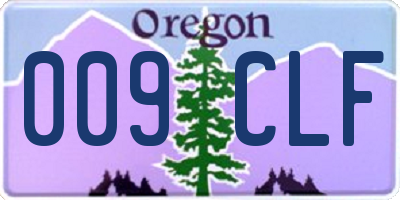 OR license plate 009CLF