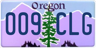 OR license plate 009CLG