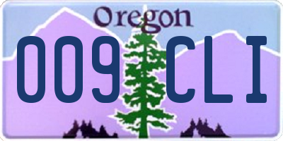 OR license plate 009CLI