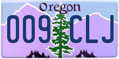 OR license plate 009CLJ