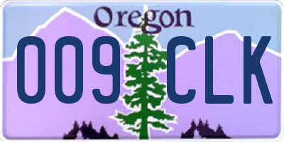 OR license plate 009CLK