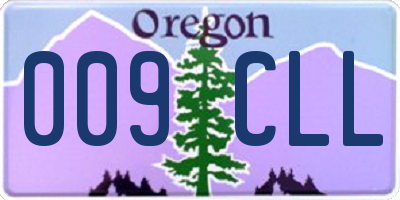 OR license plate 009CLL