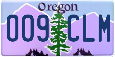 OR license plate 009CLM