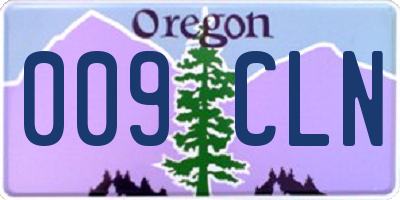 OR license plate 009CLN