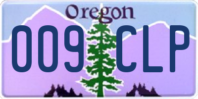 OR license plate 009CLP