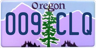 OR license plate 009CLQ