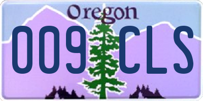 OR license plate 009CLS