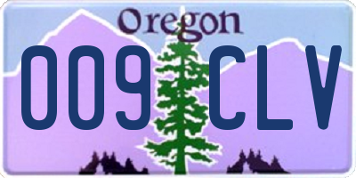 OR license plate 009CLV