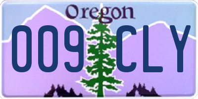 OR license plate 009CLY