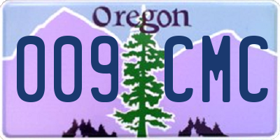 OR license plate 009CMC