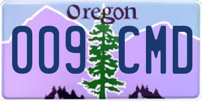 OR license plate 009CMD