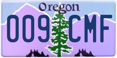 OR license plate 009CMF
