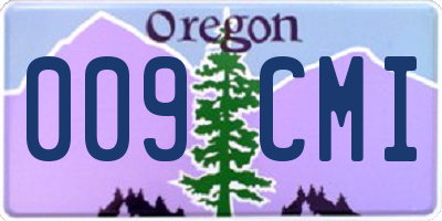 OR license plate 009CMI