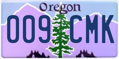 OR license plate 009CMK