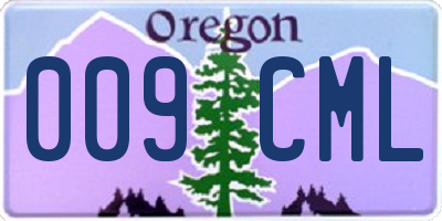 OR license plate 009CML