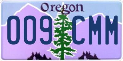 OR license plate 009CMM